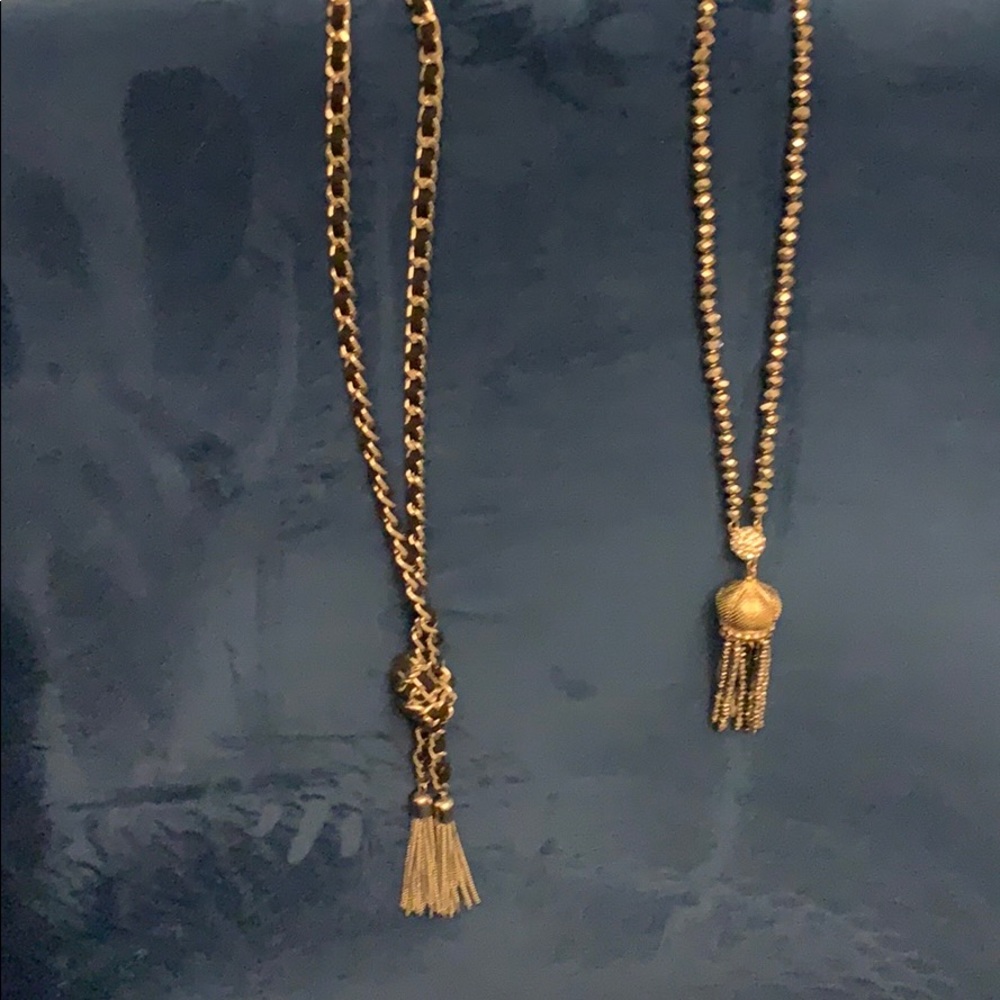 Two tassle necklaces